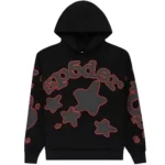 Sp5der Beluga Outline Hoodie Black
