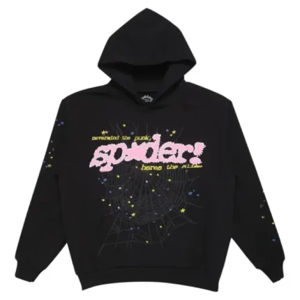 Sp5der PNK Hoodie Black V2 600x600