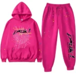 Sp5der PNK Tracksuit Pink g