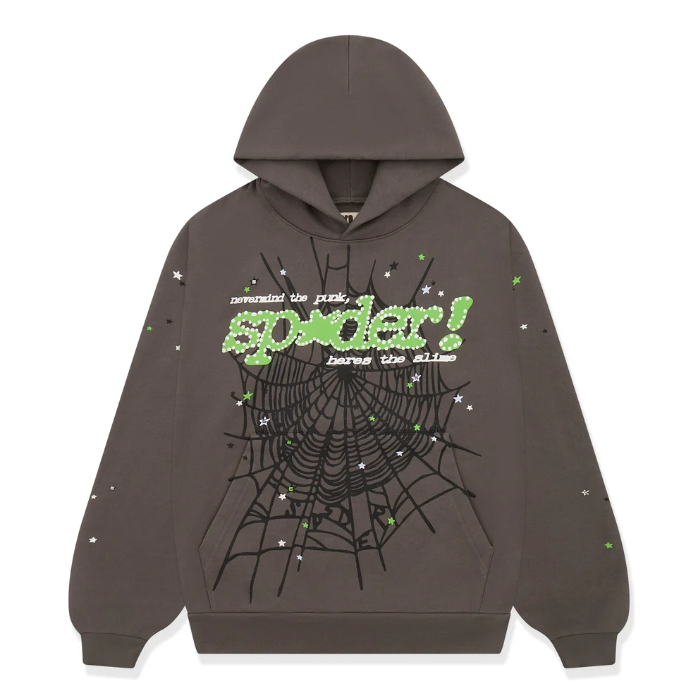 Sp5der Punk V2 Hoodie Slate Grey Sp5der Punk V2 Hoodie Slate Grey